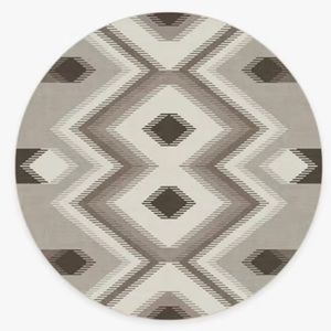 Ruggable 6 foot round Anza Warm Grey rug and pad